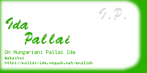 ida pallai business card